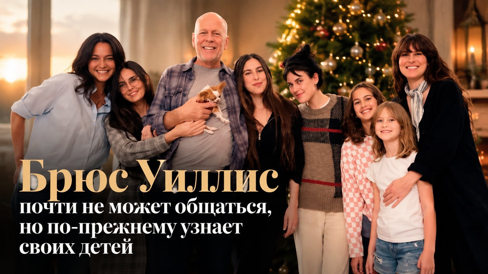 Брюс Уиллис почти не может общаться, но по-прежнему узнает своих детей
